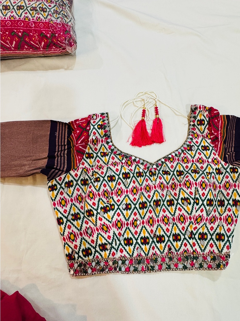 Embroidered Ethnic chaniya choli in Pink & Multicolor